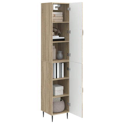 Skab Sæt 2 pcs Sonoma-eg 33 x 34,5 x 89,5 cm Konstrueret træ