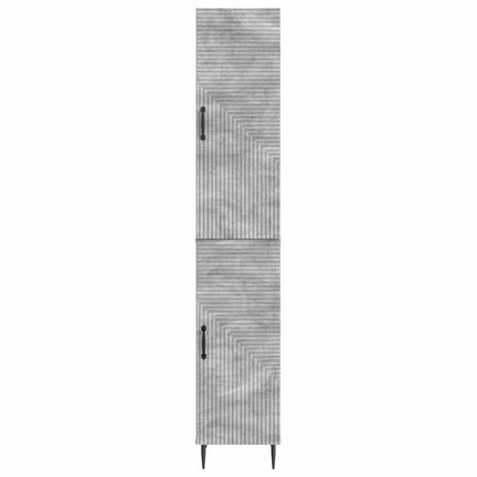 Skab Sæt 2 pcs Betongrå 33 x 34,5 x 89,5 cm Konstrueret træ