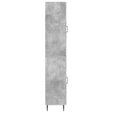 Skab Sæt 2 pcs Betongrå 33 x 34,5 x 89,5 cm Konstrueret træ