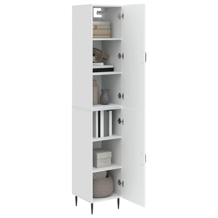 Skab Sæt 2 pcs Hvid højglans 33 x 34,5 x 89,5 cm