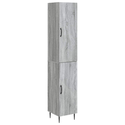Skab Sæt 2 pcs Grå Sonoma 33 x 34,5 x 89,5 cm Konstrueret træ