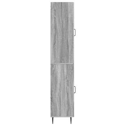 Skab Sæt 2 pcs Grå Sonoma 33 x 34,5 x 89,5 cm Konstrueret træ