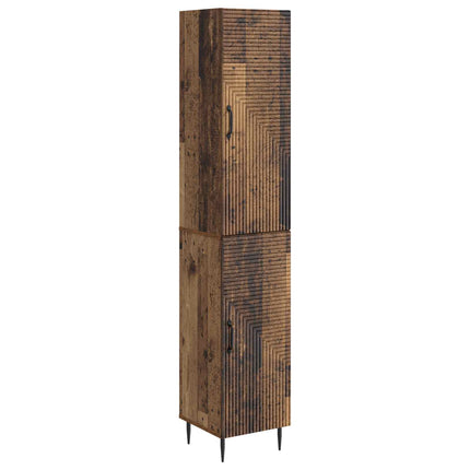 Skab Sæt 2 pcs Gammelt træ 33 x 34,5 x 89,5 cm Konstrueret træ