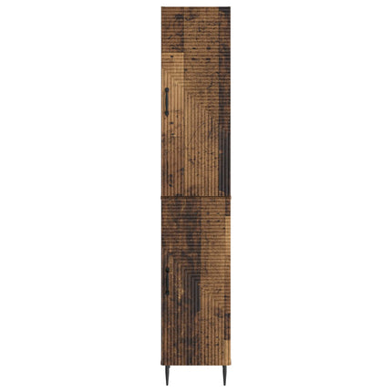 Skab Sæt 2 pcs Gammelt træ 33 x 34,5 x 89,5 cm Konstrueret træ