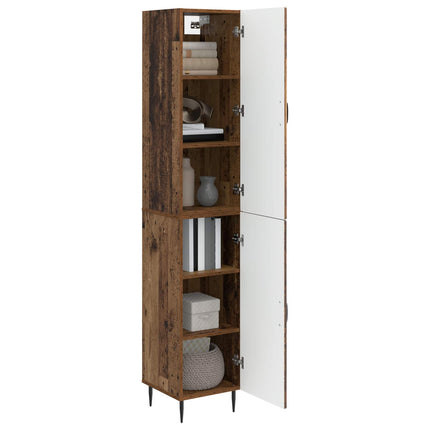 Skab Sæt 2 pcs Gammelt træ 33 x 34,5 x 89,5 cm Konstrueret træ
