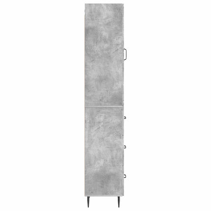 Skab Sæt 2 pcs Betongrå 33 x 34,5 x 90 cm Konstrueret træ