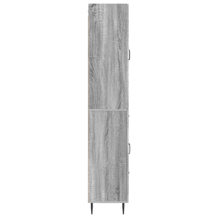 Skab Sæt 2 pcs Grå Sonoma 66 x 34,5 x 89,5 cm Konstrueret træ