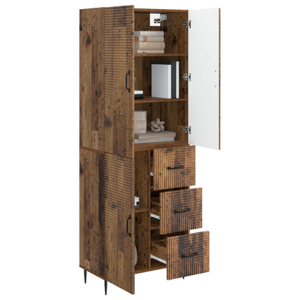 Skab Sæt 2 pcs Gammelt træ 66 x 34,5 x 89,5 cm Konstrueret træ