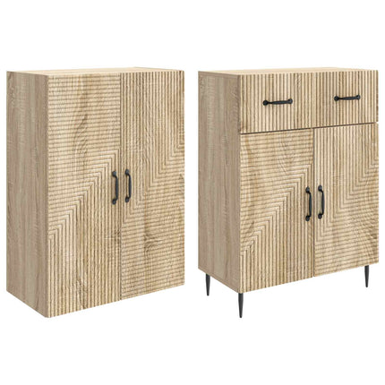 Skab Sæt 2 pcs Sonoma-eg 66 x 34,5 x 89,5 cm Konstrueret træ