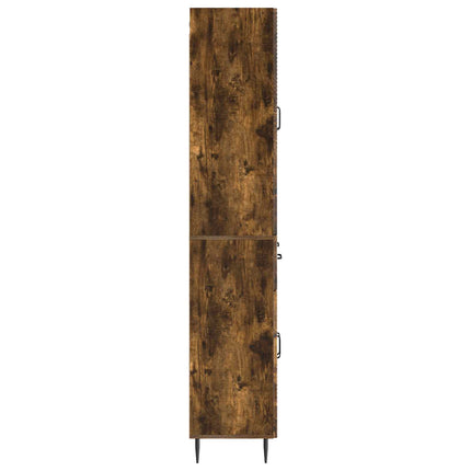 Skab Sæt 2 pcs Røget eg 66 x 34,5 x 89,5 cm Konstrueret træ