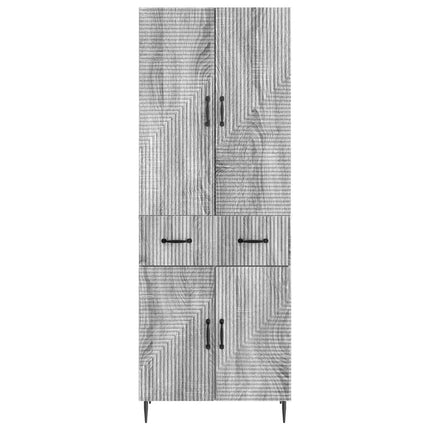 Skab Sæt 2 pcs Grå Sonoma 66 x 34,5 x 89,5 cm Konstrueret træ