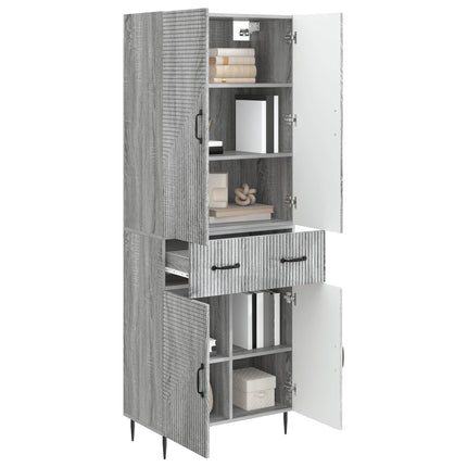 Skab Sæt 2 pcs Grå Sonoma 66 x 34,5 x 89,5 cm Konstrueret træ
