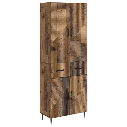Skab Sæt 2 pcs Gammelt træ 66 x 34,5 x 89,5 cm Konstrueret træ