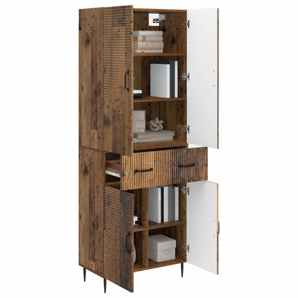 Skab Sæt 2 pcs Gammelt træ 66 x 34,5 x 89,5 cm Konstrueret træ