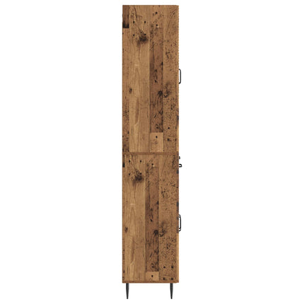 Skab Sæt 2 pcs Gammelt træ 66 x 34,5 x 89,5 cm Konstrueret træ