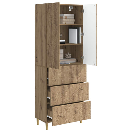 Skab Sæt 2 stk. 66 x 34,5 x 90 cm Konstrueret træ Artisan-eg
