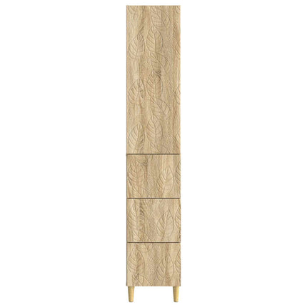 Skab Sæt 2 pcs Sonoma-eg 33 x 34,5 x 90 cm Konstrueret træ