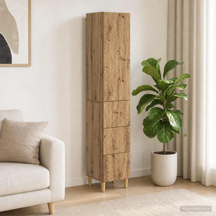 Skab Sæt 2 stk. 33 x 34,5 x 90 cm Konstrueret træ Artisan-eg