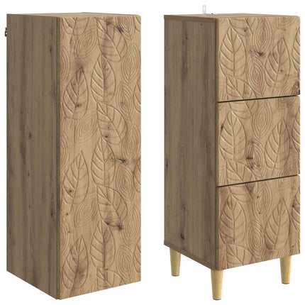 Skab Sæt 2 stk. 33 x 34,5 x 90 cm Konstrueret træ Artisan-eg