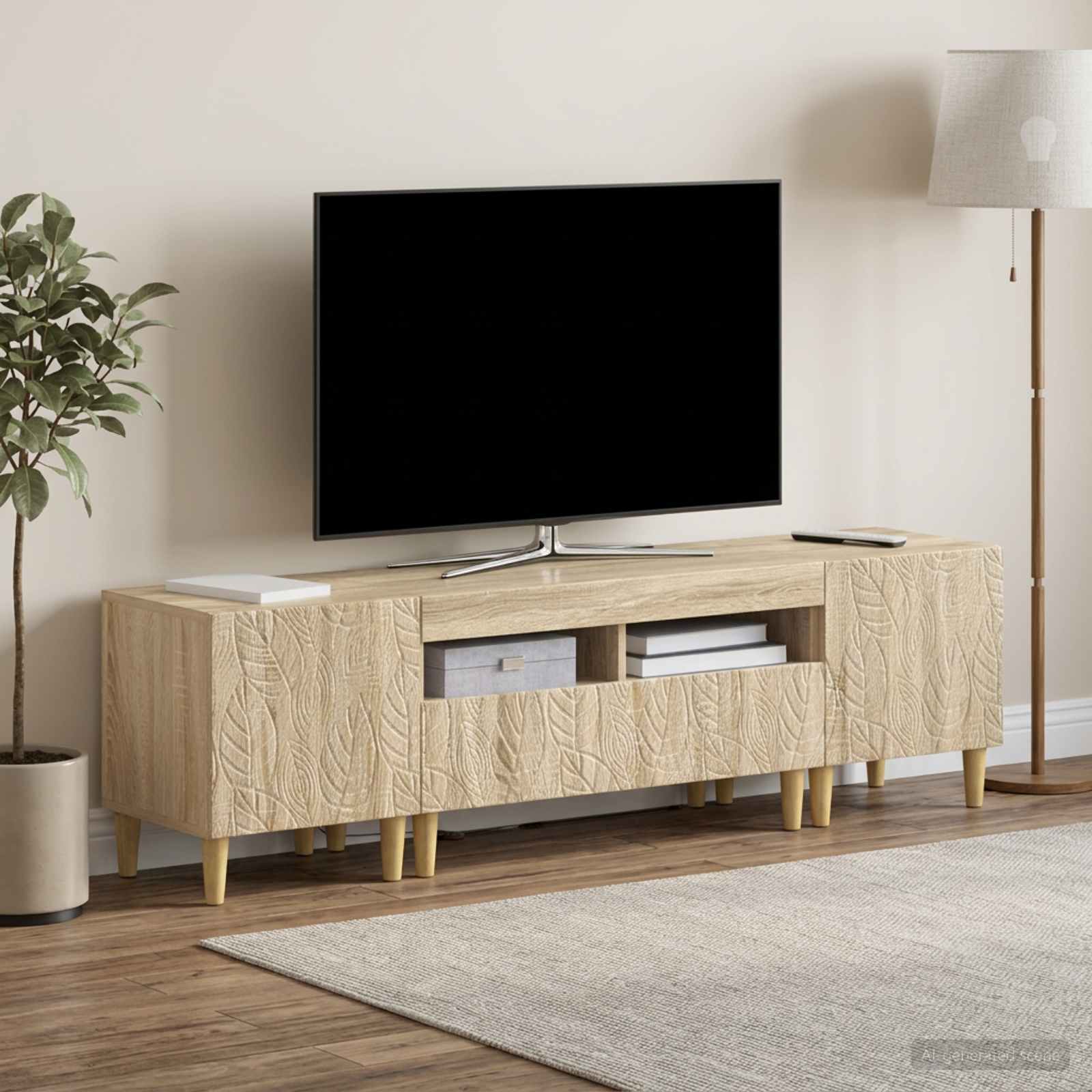 vidaXL 3-delt LED TV Skab DELFT Sonoma-eg Konstrueret træ