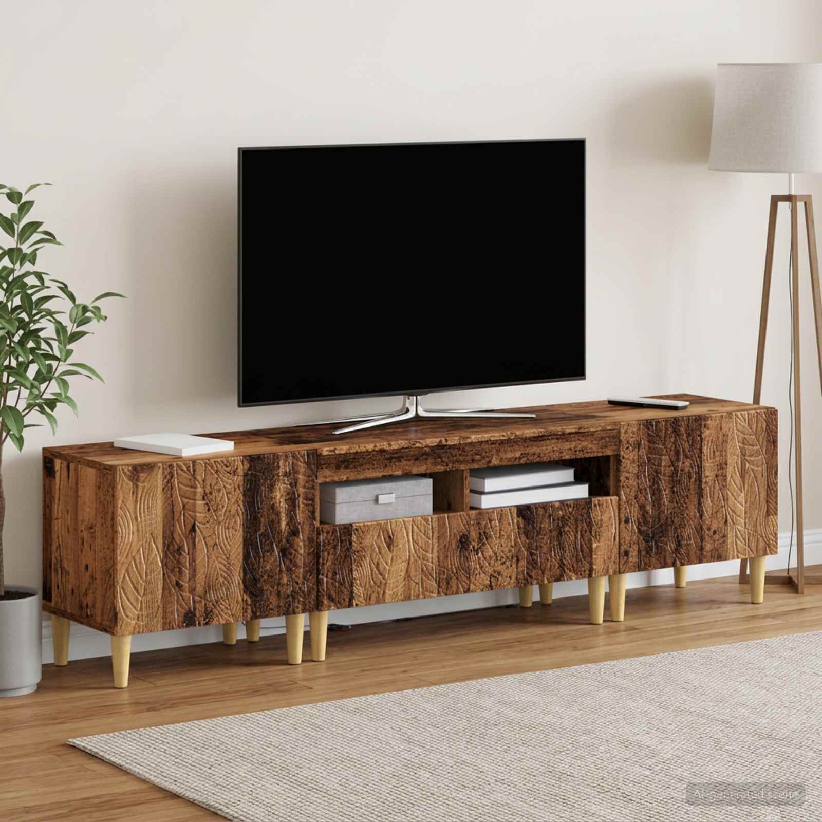 vidaXL 3-delt LED TV Skab DELFT Gammelt træ Konstrueret træ