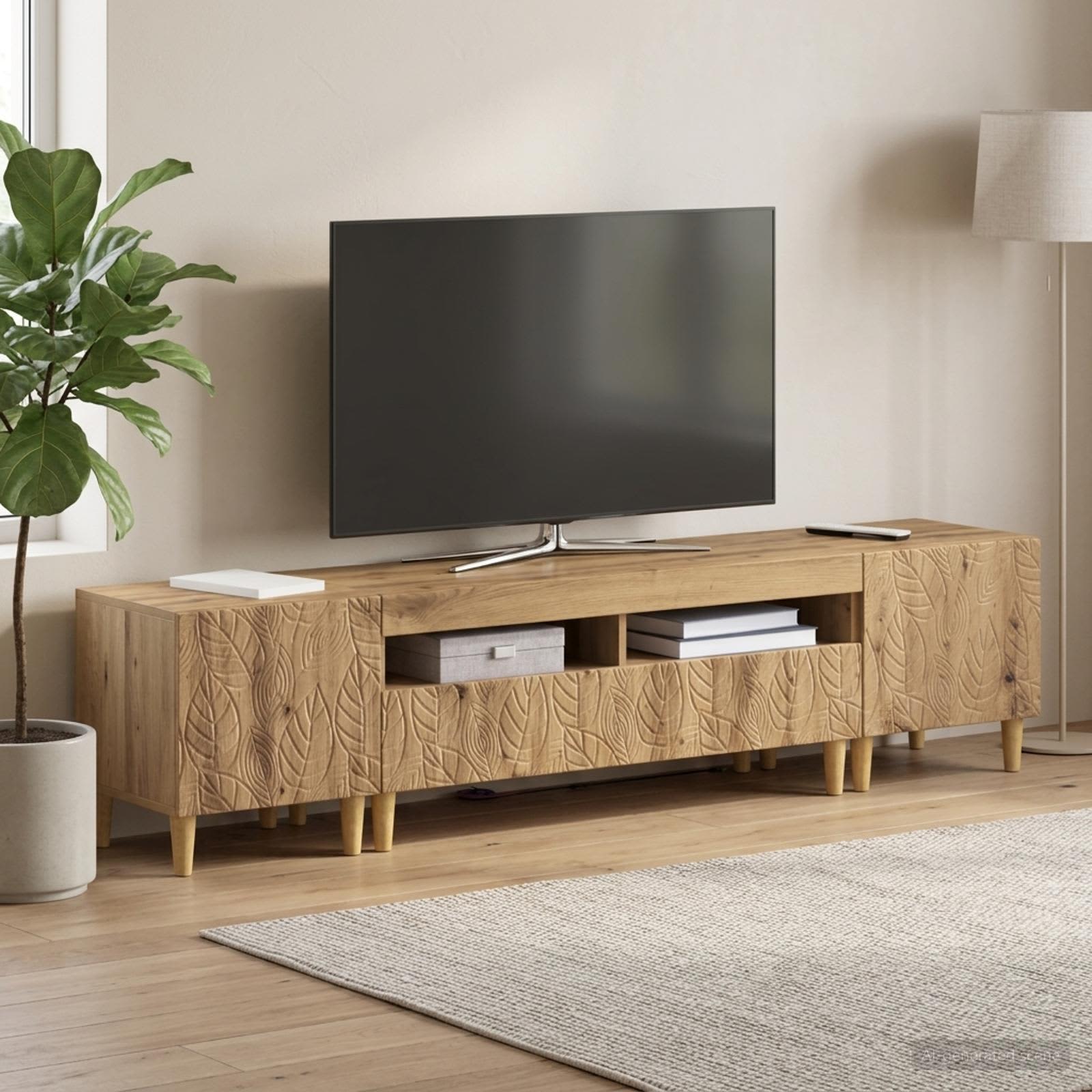 vidaXL 3-delt LED TV Skab DELFT Artisan-eg Konstrueret træ