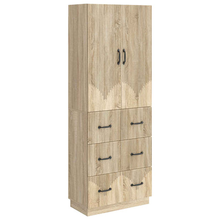 Skab Sæt 2 pcs Sonoma-eg 66 x 34,5 x 87 cm Konstrueret træ