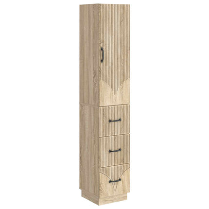 Skab Sæt 2 pcs Sonoma-eg 33 x 34,5 x 87 cm Konstrueret træ