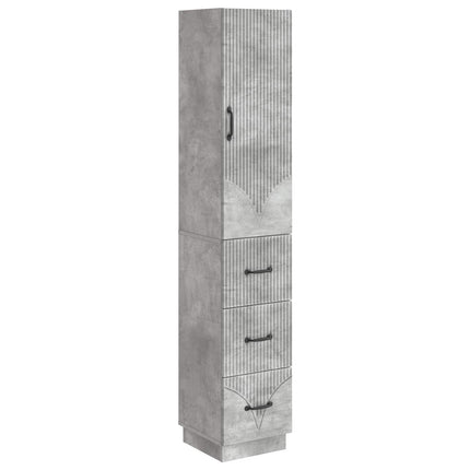 Skab Sæt 2 pcs Betongrå 33 x 34,5 x 87 cm Konstrueret træ