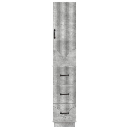 Skab Sæt 2 pcs Betongrå 33 x 34,5 x 87 cm Konstrueret træ