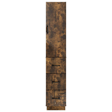 Skab Sæt 2 stk. 33 x 34,5 x 87 cm Konstrueret træ Røget eg
