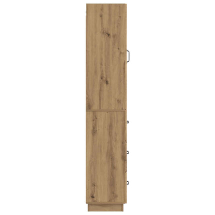 Skab Sæt 2 stk. 33 x 34,5 x 87 cm Konstrueret træ Artisan-eg