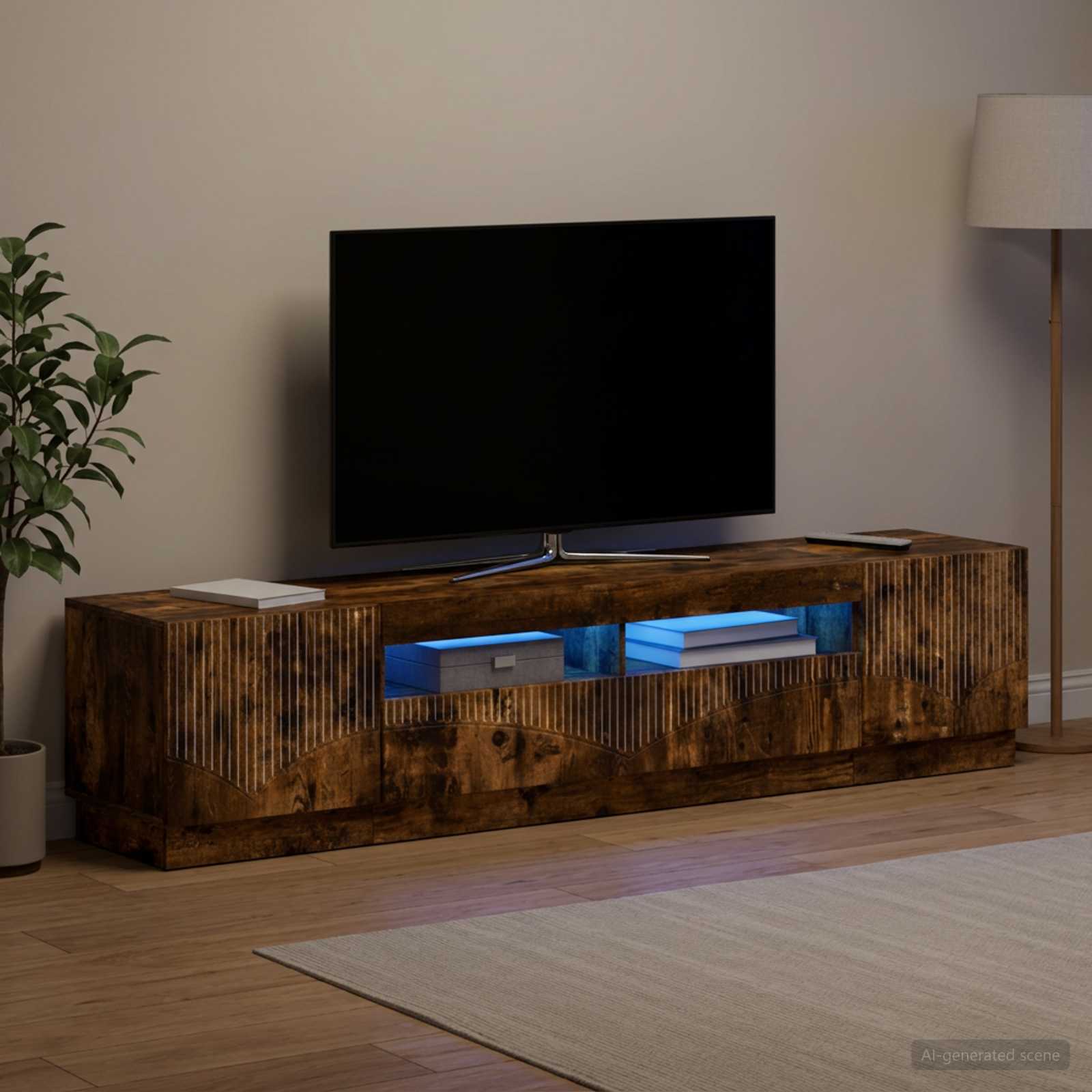 5-delt LED TV-skab Rget eg Konstrueret tr
