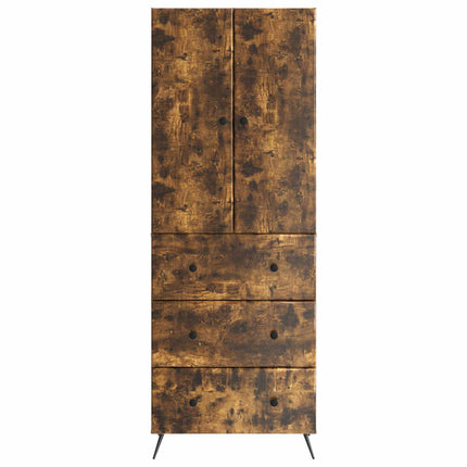 Skab Sæt 2 stk. 66 x 34,5 x 90 cm Konstrueret træ Røget eg