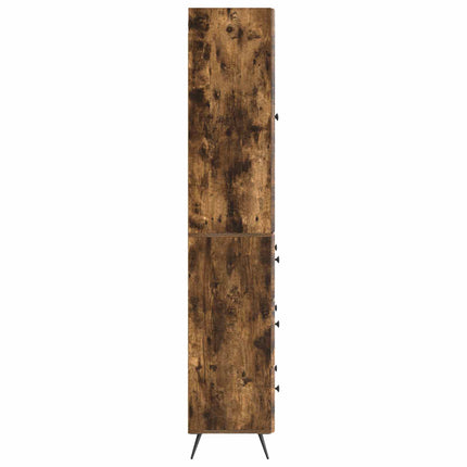 Skab Sæt 2 pcs Røget eg 66 x 34,5 x 90 cm Konstrueret træ