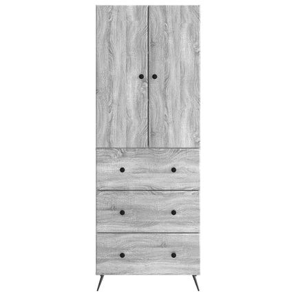 Skab Sæt 2 pcs Grå Sonoma 66 x 34,5 x 90 cm Konstrueret træ