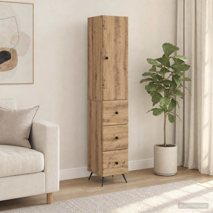 Skab Sæt 2 stk. 34,5 x 34,5 x 90 cm Konstrueret træ Artisan-eg