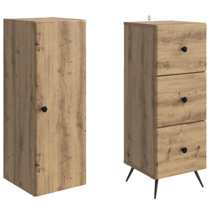 Skab Sæt 2 stk. 34,5 x 34,5 x 90 cm Konstrueret træ Artisan-eg