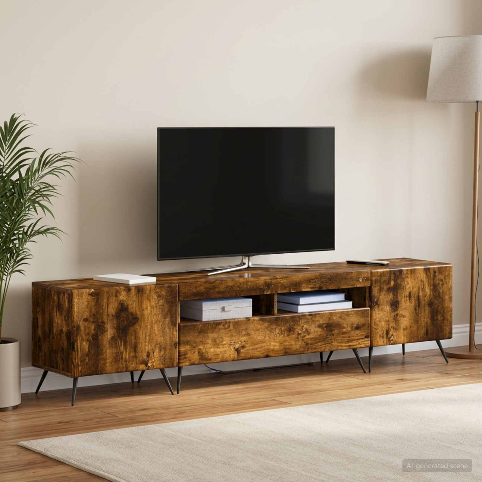 5-delt LED TV-skab Rget eg Konstrueret tr