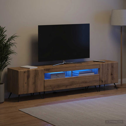 LED TV-skab BREDA 3 stk. Artisan-eg Konstrueret træ