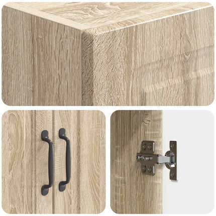 Skab Sæt 2 pcs Sonoma-eg 66 x 34,5 x 87 cm Konstrueret træ