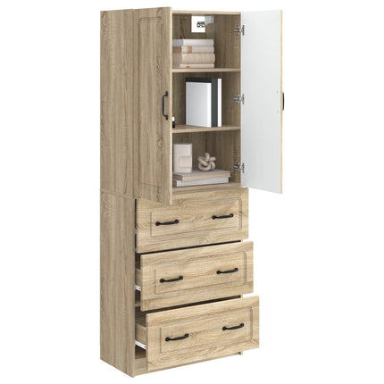 Skab Sæt 2 pcs Sonoma-eg 66 x 34,5 x 87 cm Konstrueret træ