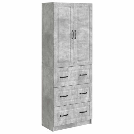 Skab Sæt 2 pcs Betongrå 66 x 34,5 x 87 cm Konstrueret træ