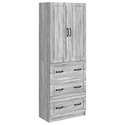 Skab Sæt 2 pcs Grå Sonoma 66 x 34,5 x 87 cm Konstrueret træ