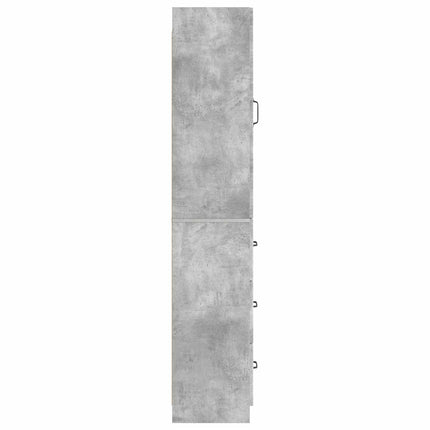 Skab Sæt 2 pcs Betongrå 33 x 34,5 x 87 cm Konstrueret træ