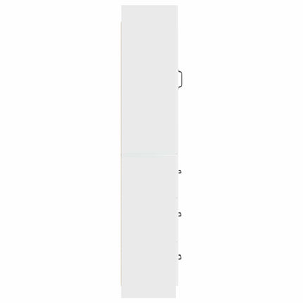 Skab Sæt 2 pcs Hvid højglans 33 x 34,5 x 87 cm Konstrueret træ