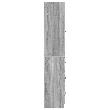 Skab Sæt 2 pcs Grå Sonoma 33 x 34,5 x 87 cm Konstrueret træ