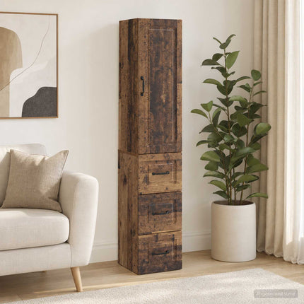 Skab Sæt 2 pcs Gammelt træ 33 x 34,5 x 87 cm Konstrueret træ