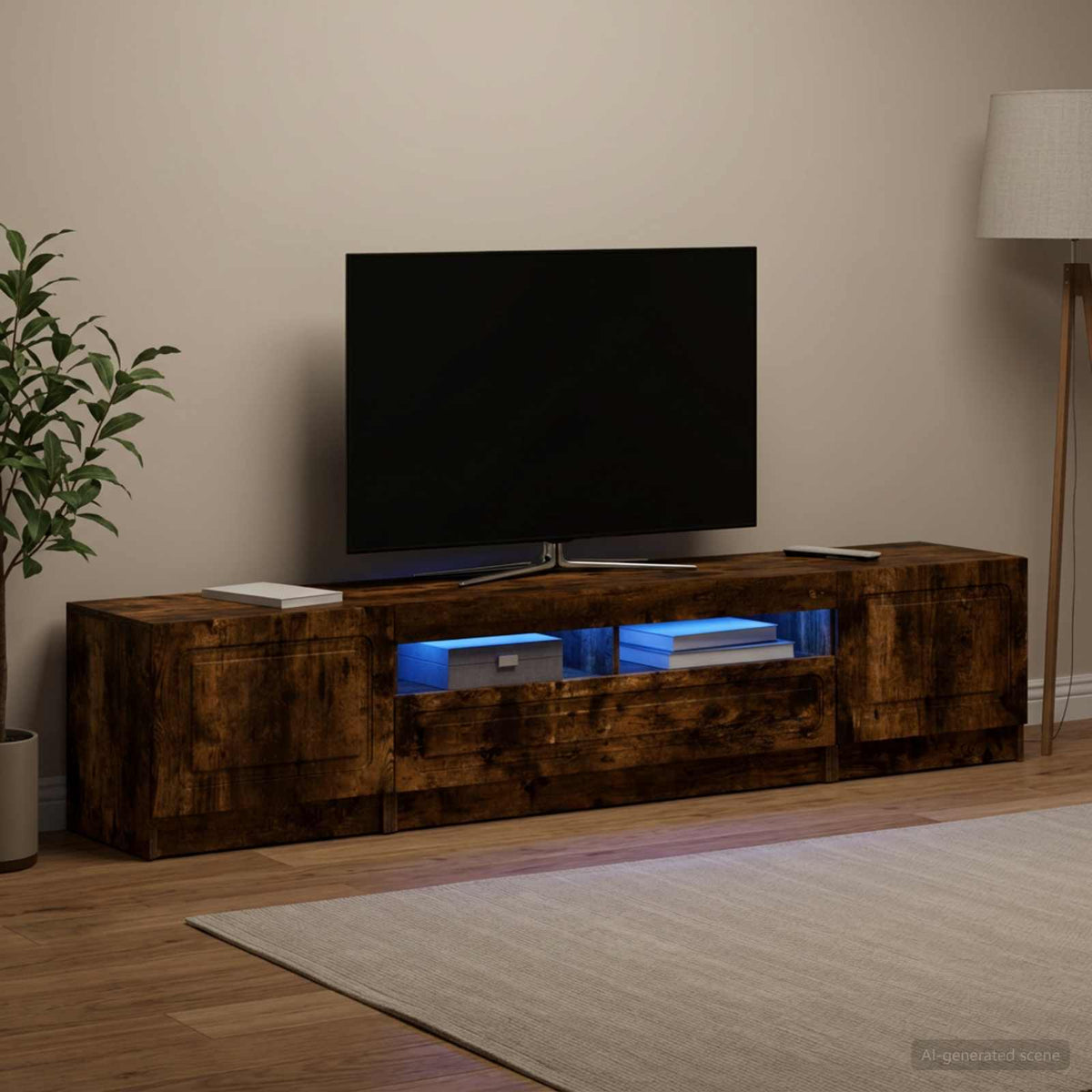 5-delt LED TV-skab Rget eg Konstrueret tr
