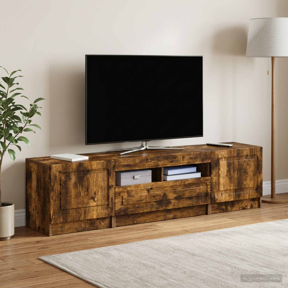 5-delt LED TV-skab Rget eg Konstrueret tr